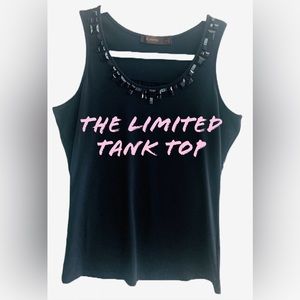 The Limited Black Embellished‎ Tank Top-Size small.